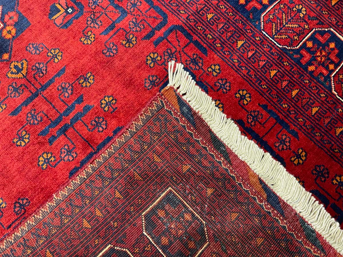 El Dokuma Afgan Bilicik İnce Dokuma Yün Halı (80x110 cm) - Görsel 7