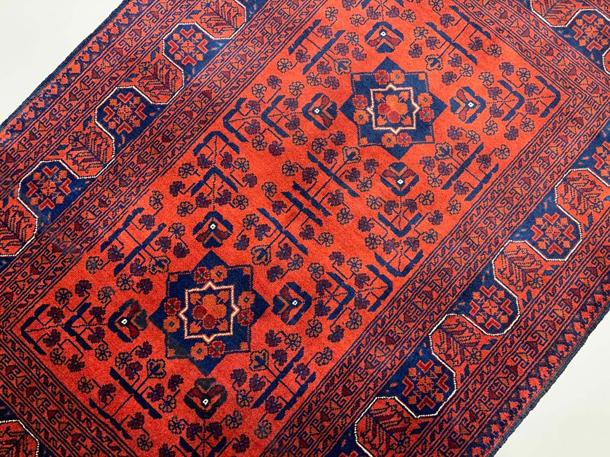 El Dokuma Afgan Bilicik İnce Dokuma Yün Halı (80x120 cm) - Görsel 4