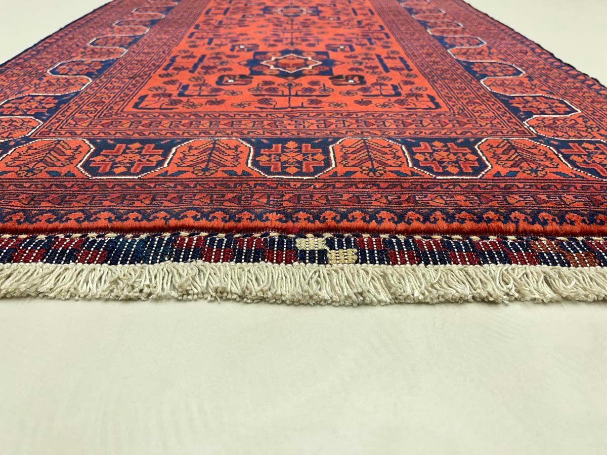 El Dokuma Afgan Bilicik İnce Dokuma Yün Halı (80x120 cm) - Görsel 8