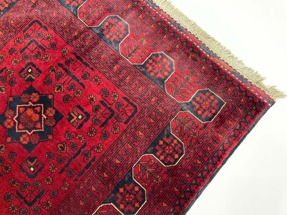 El Dokuma Afgan Bilicik İnce Dokuma Yün Halı (80x120 cm) - Görsel 8