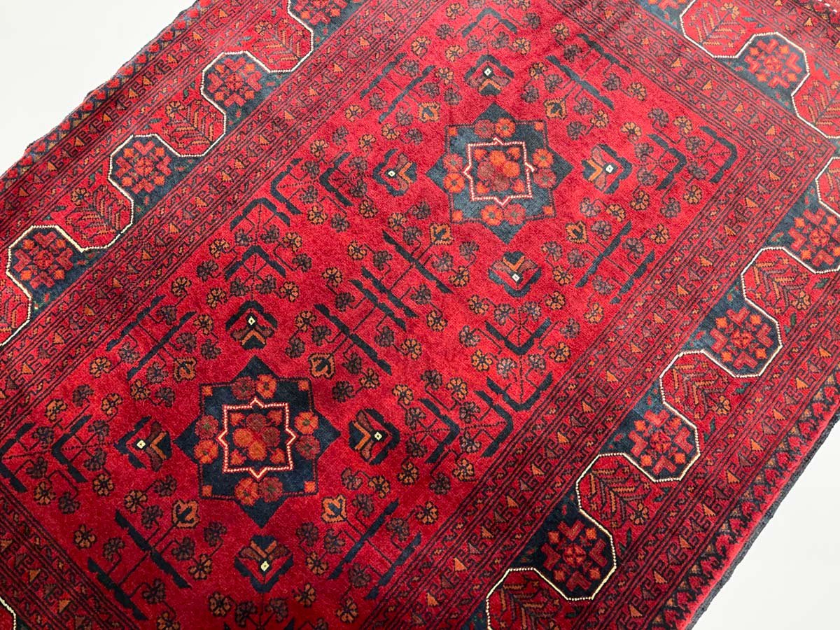 El Dokuma Afgan Bilicik İnce Dokuma Yün Halı (80x120 cm) - Görsel 3