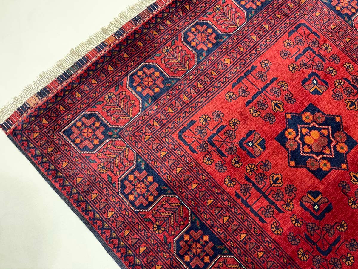 El Dokuma Afgan Bilicik İnce Dokuma Yün Halı (80x125 cm) - Görsel 8