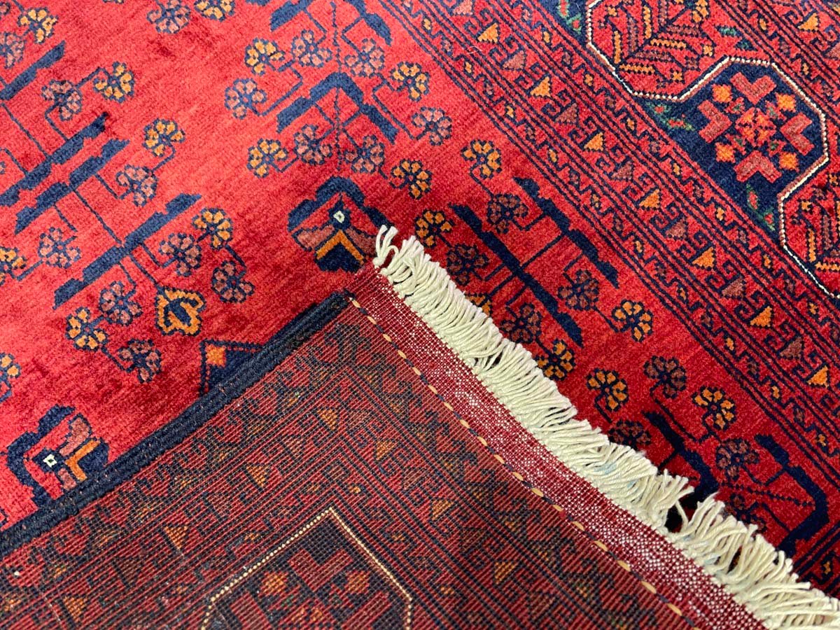 El Dokuma Afgan Bilicik İnce Dokuma Yün Halı (80x125 cm) - Görsel 7