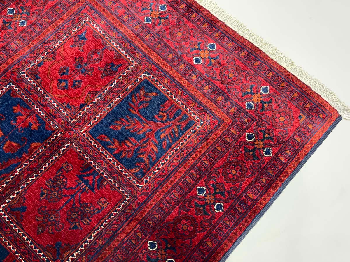 El Dokuma Afgan Bahtiyar Bilicik İnce Dokuma Yün Halı (85x115 cm) - Görsel 6