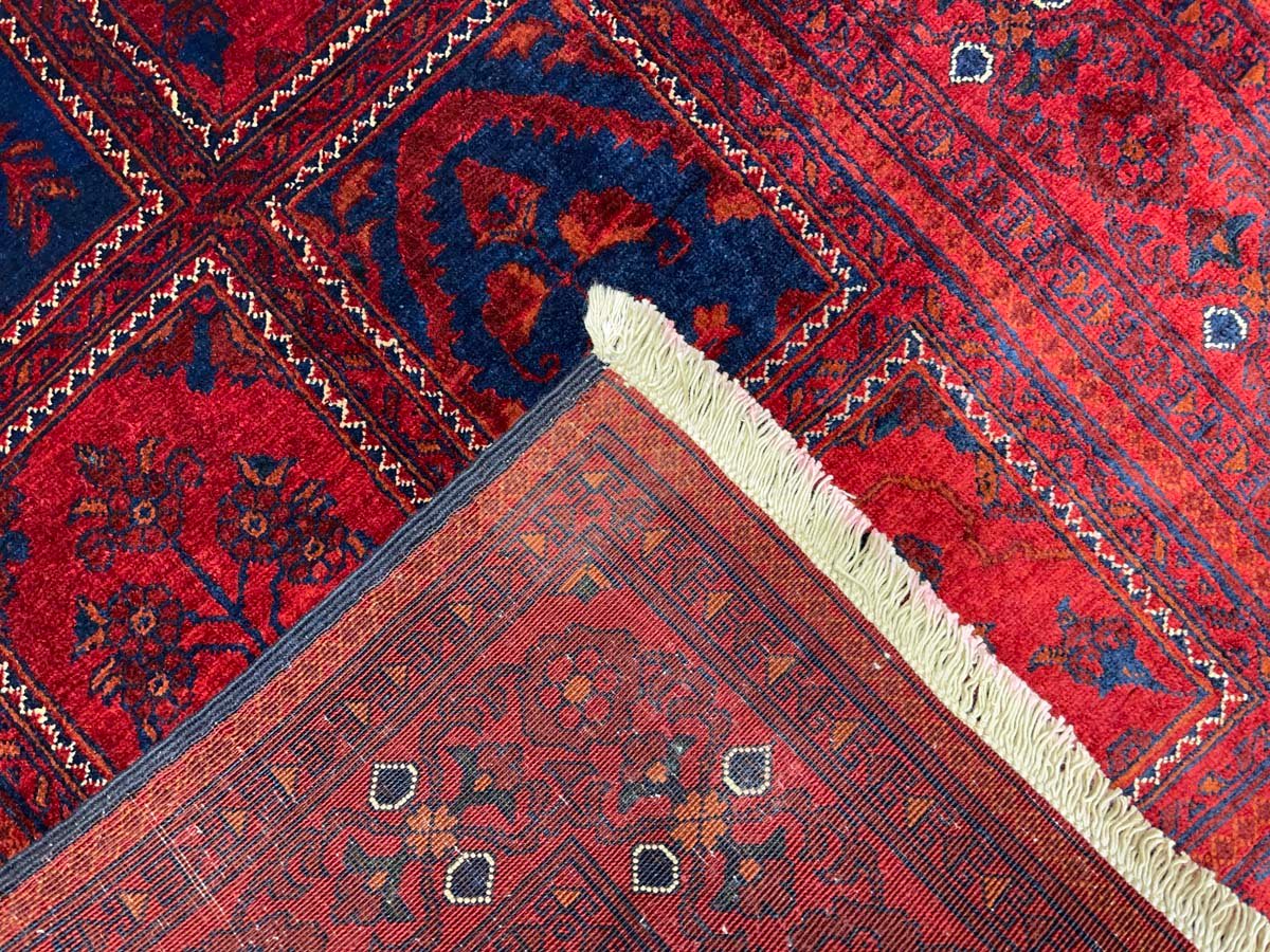 El Dokuma Afgan Bahtiyar Bilicik İnce Dokuma Yün Halı (85x115 cm) - Görsel 7