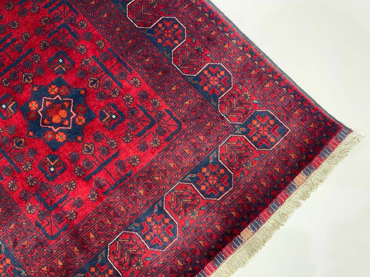 El Dokuma Afgan Bilicik İnce Dokuma Yün Halı (80x130 cm) - Görsel 8