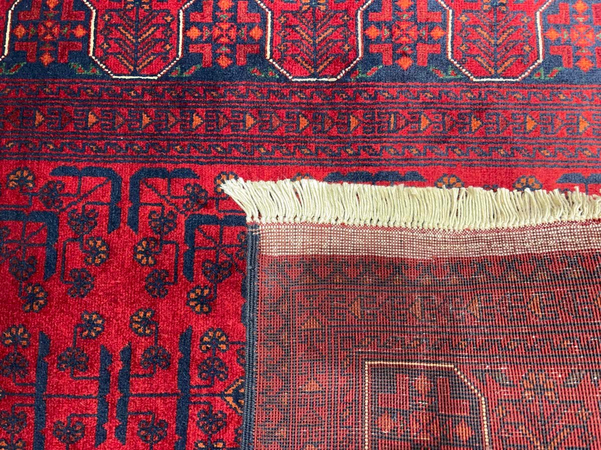 El Dokuma Afgan Bilicik İnce Dokuma Yün Halı (80x130 cm) - Görsel 5