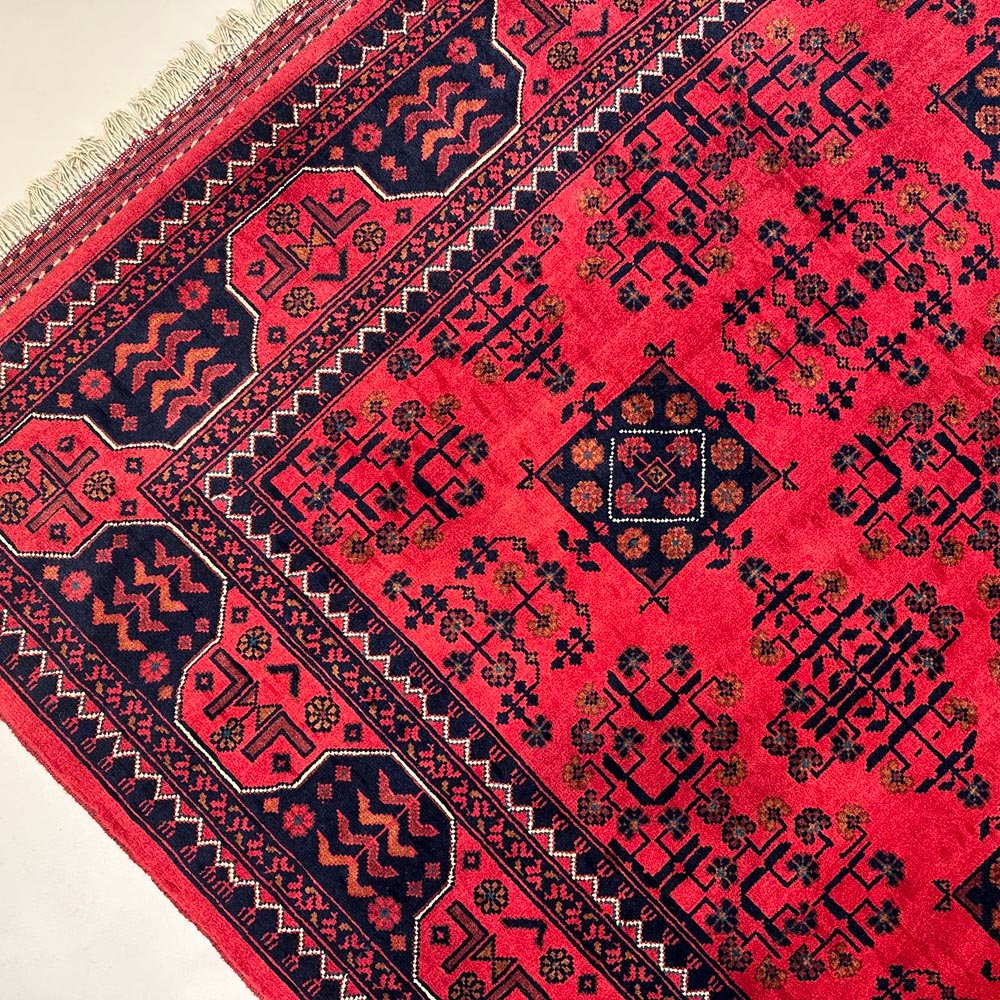 El Dokuma Afgan Khal Mohammadi Yün Halı (155x200 cm) - Görsel 8