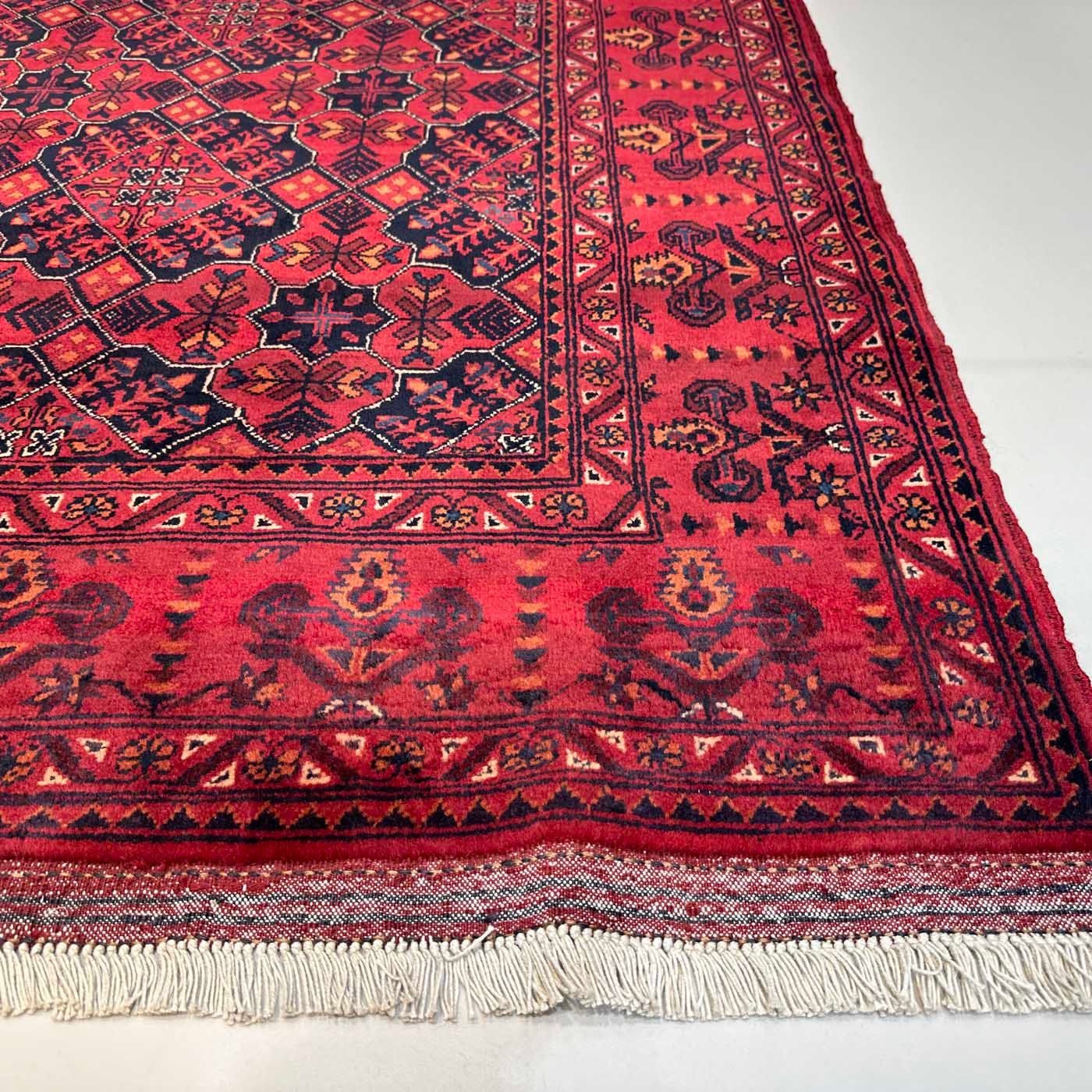 El Dokuma Afgan Khal Mohammadi Yün Halı (150x220 cm) - Görsel 4