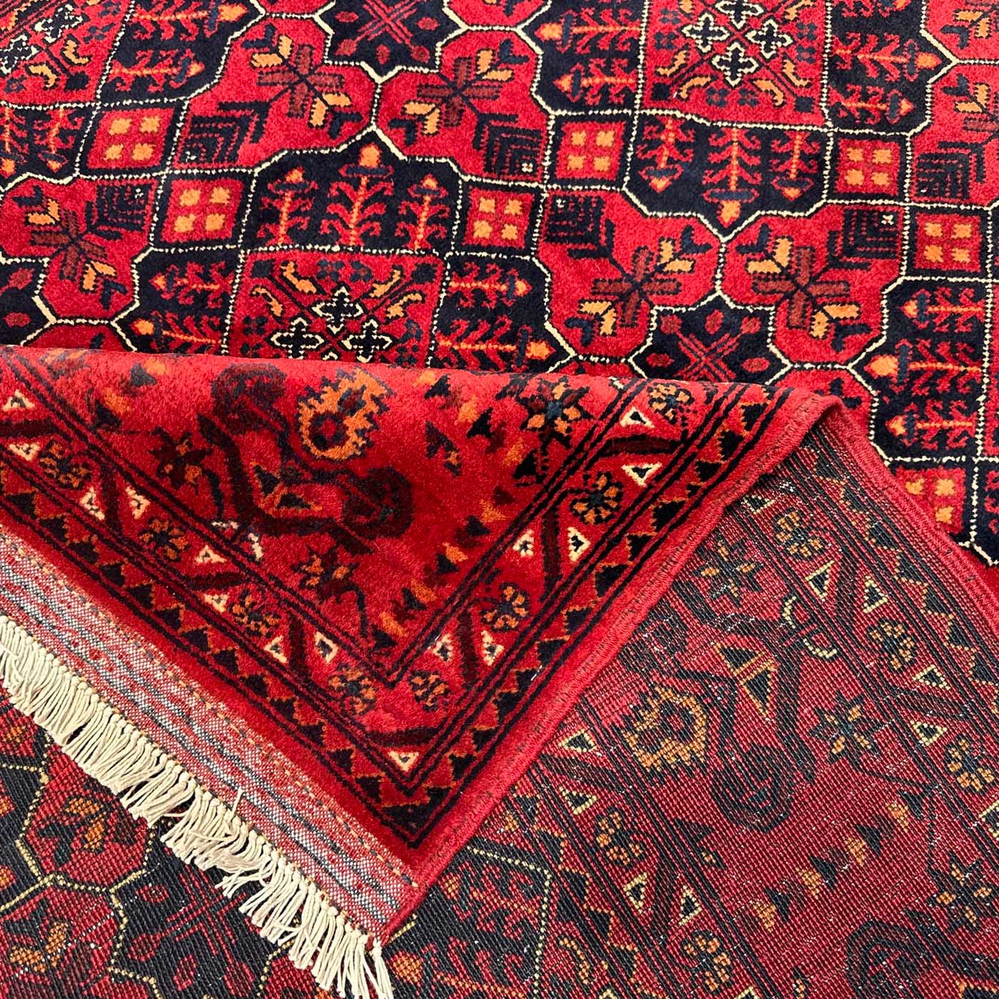 El Dokuma Afgan Khal Mohammadi Yün Halı (150x220 cm) - Görsel 8