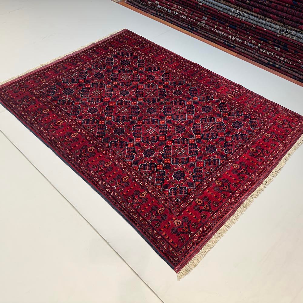 El Dokuma Afgan Khal Mohammadi Yün Halı (150x200 cm) - Görsel 8