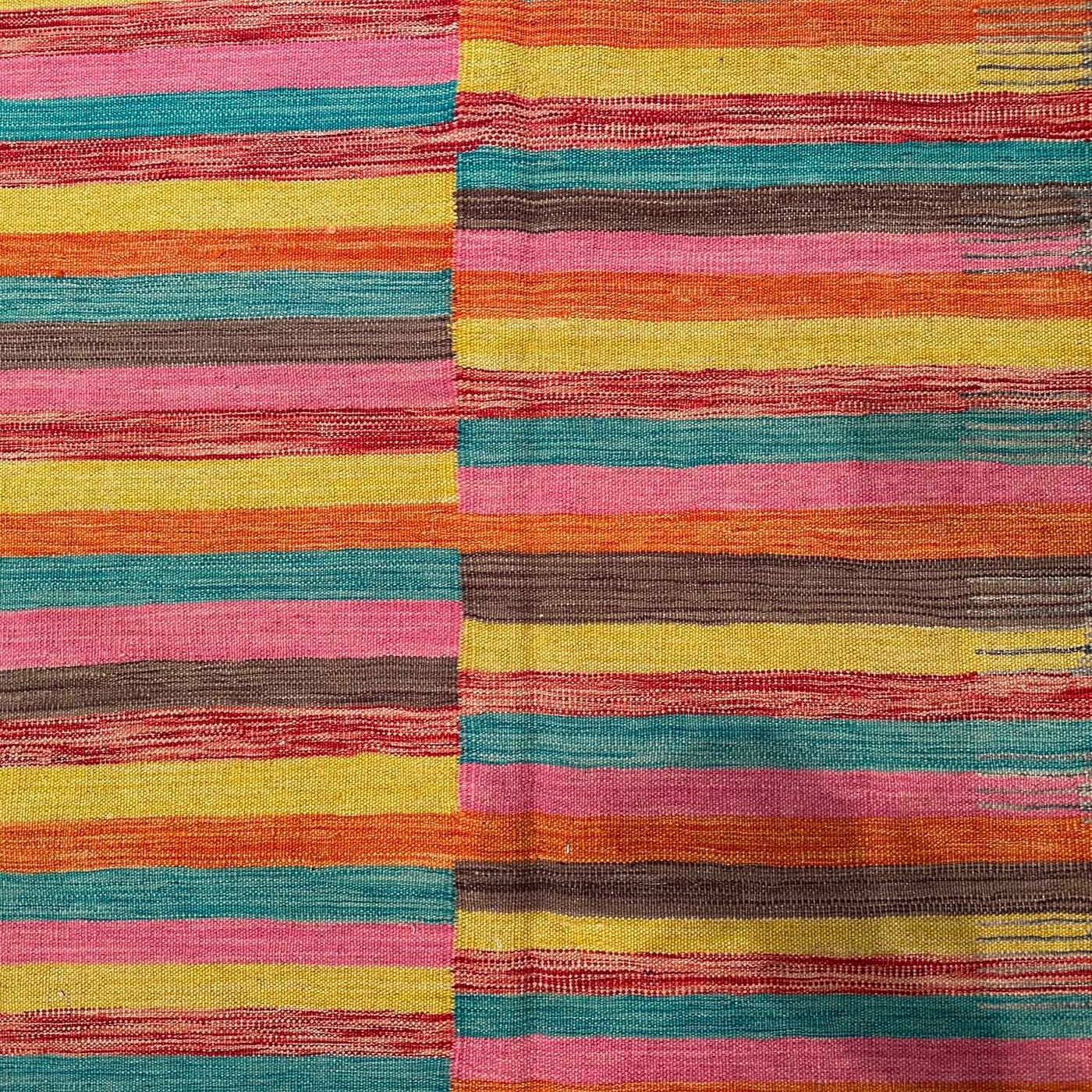 El Dokuma Renkli Modern Yün Kilim (200x300 cm) - Görsel 4