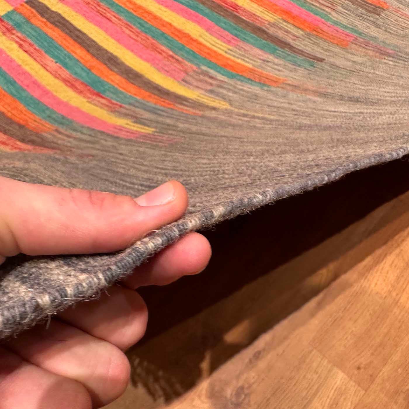 El Dokuma Renkli Modern Yün Kilim (200x300 cm) - Görsel 9