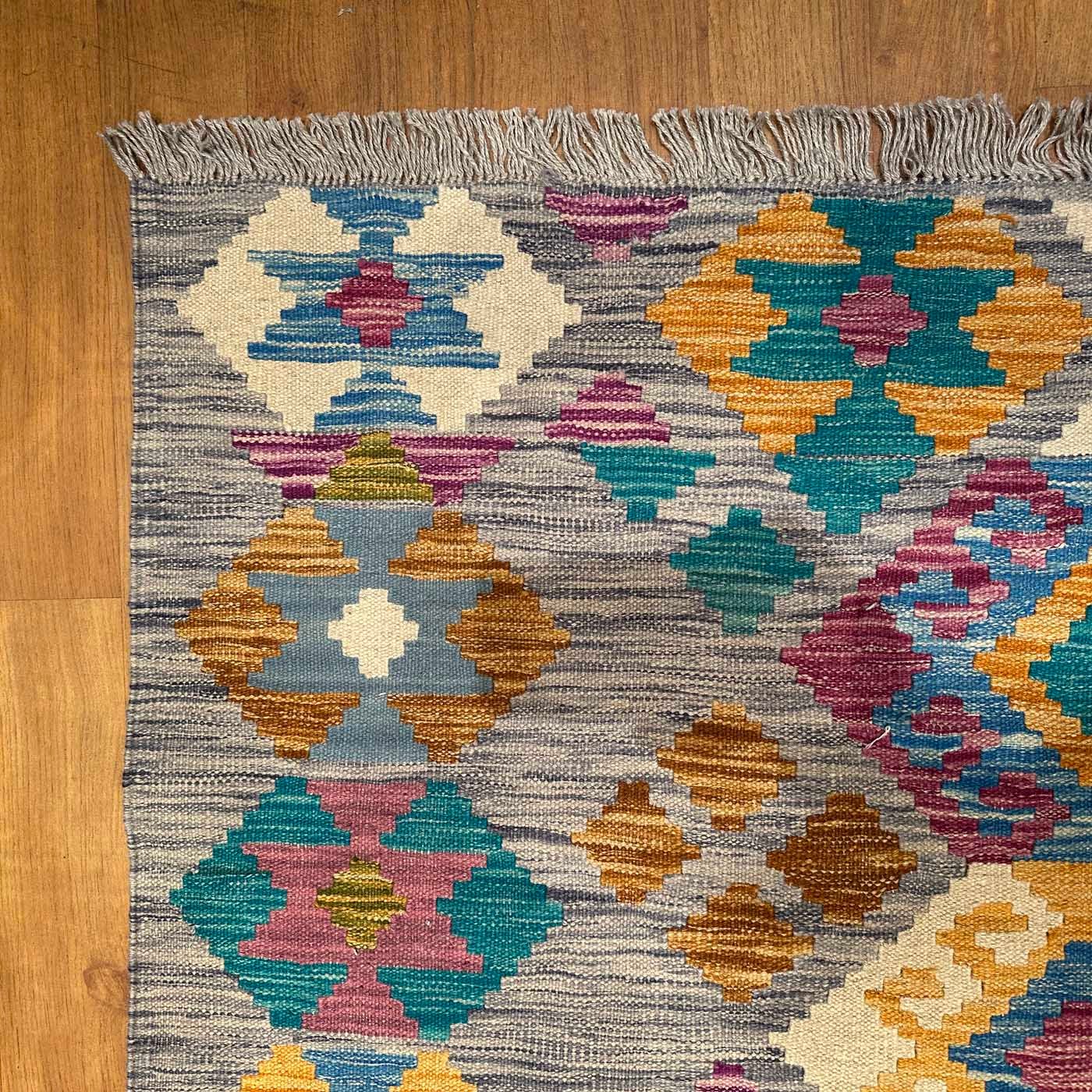 El Dokuma Anadolu Desenli Yün Kilim (210x300 cm) - Görsel 4