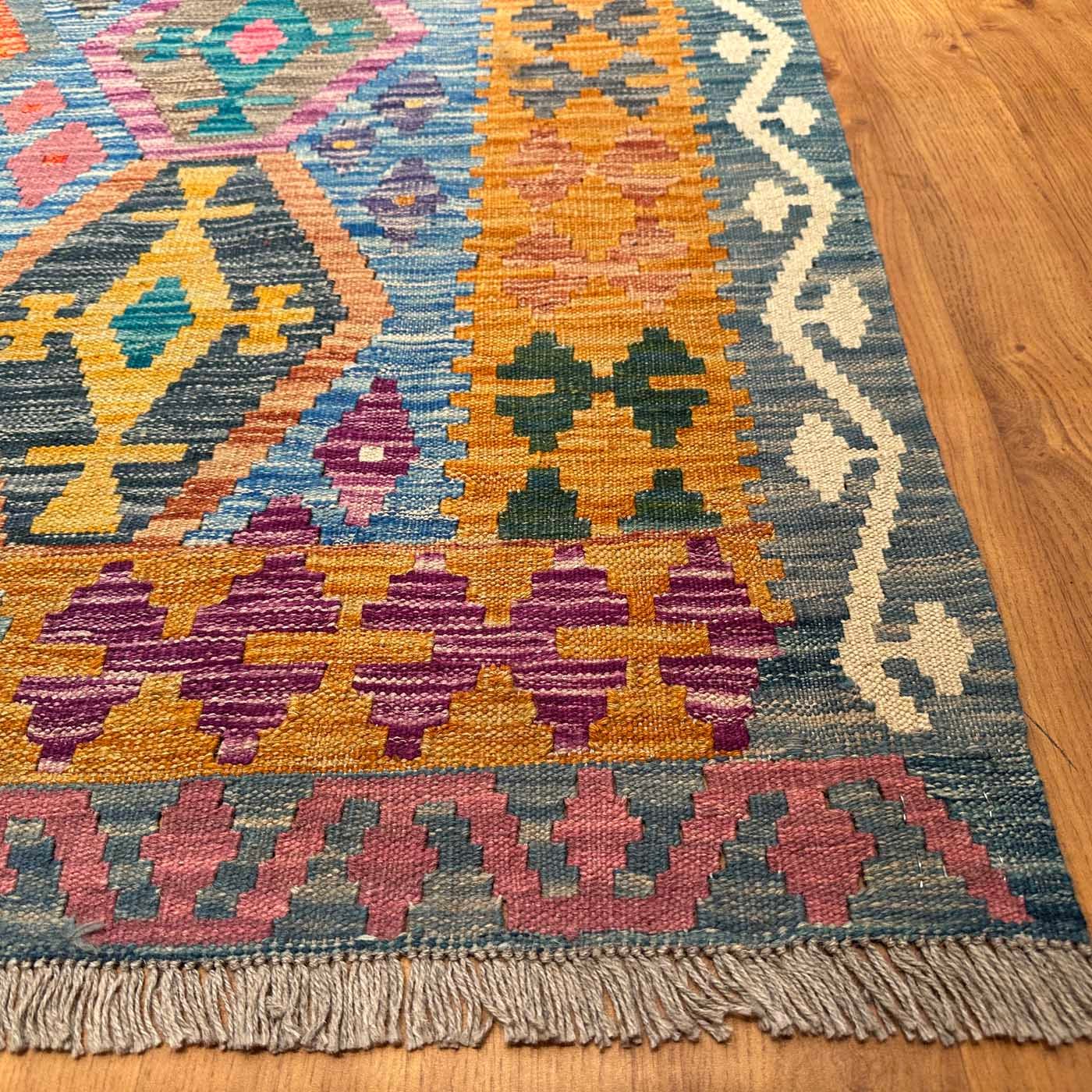 El Dokuma Anadolu Desenli Yün Kilim (200x300 cm) - Görsel 8