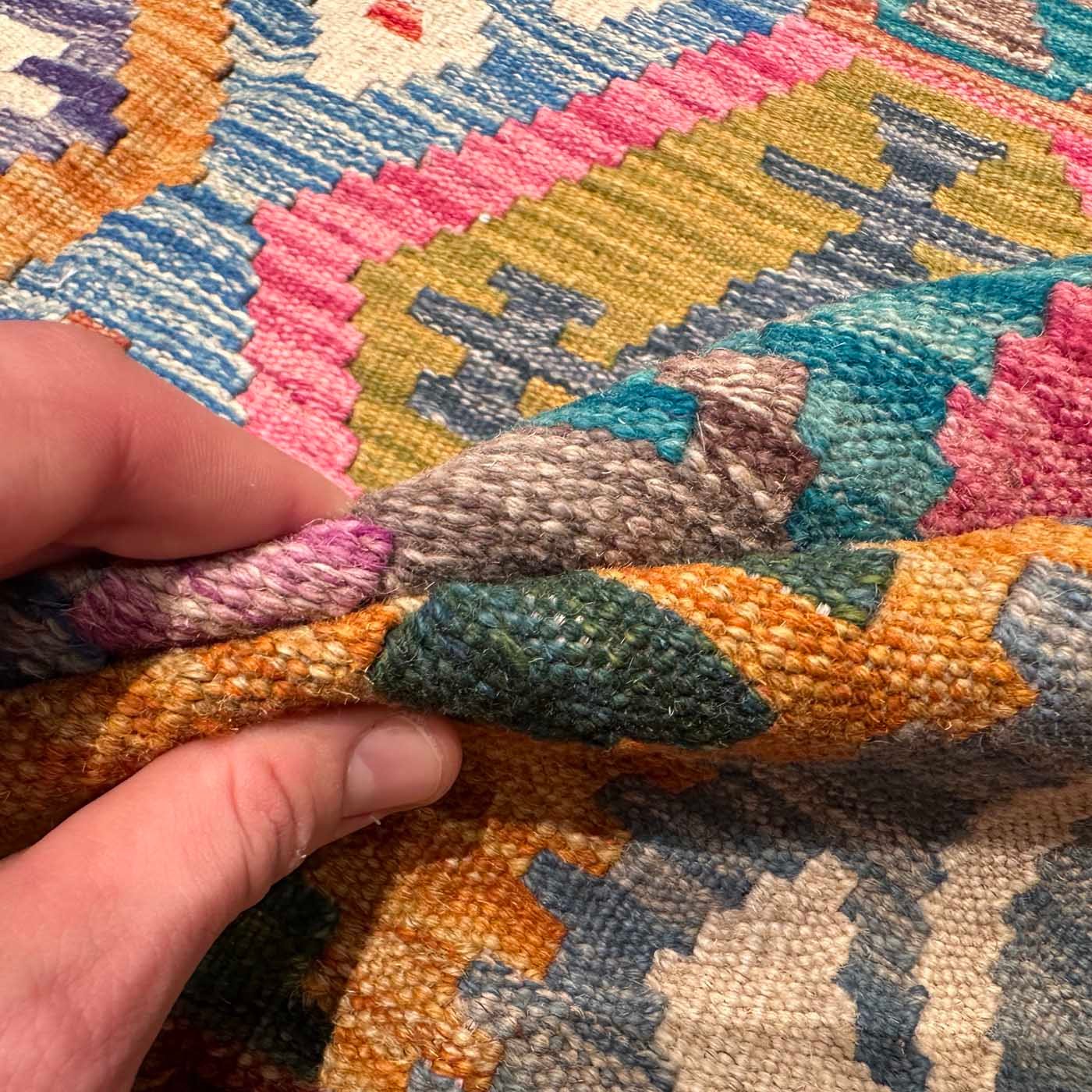 El Dokuma Anadolu Desenli Yün Kilim (200x300 cm) - Görsel 2