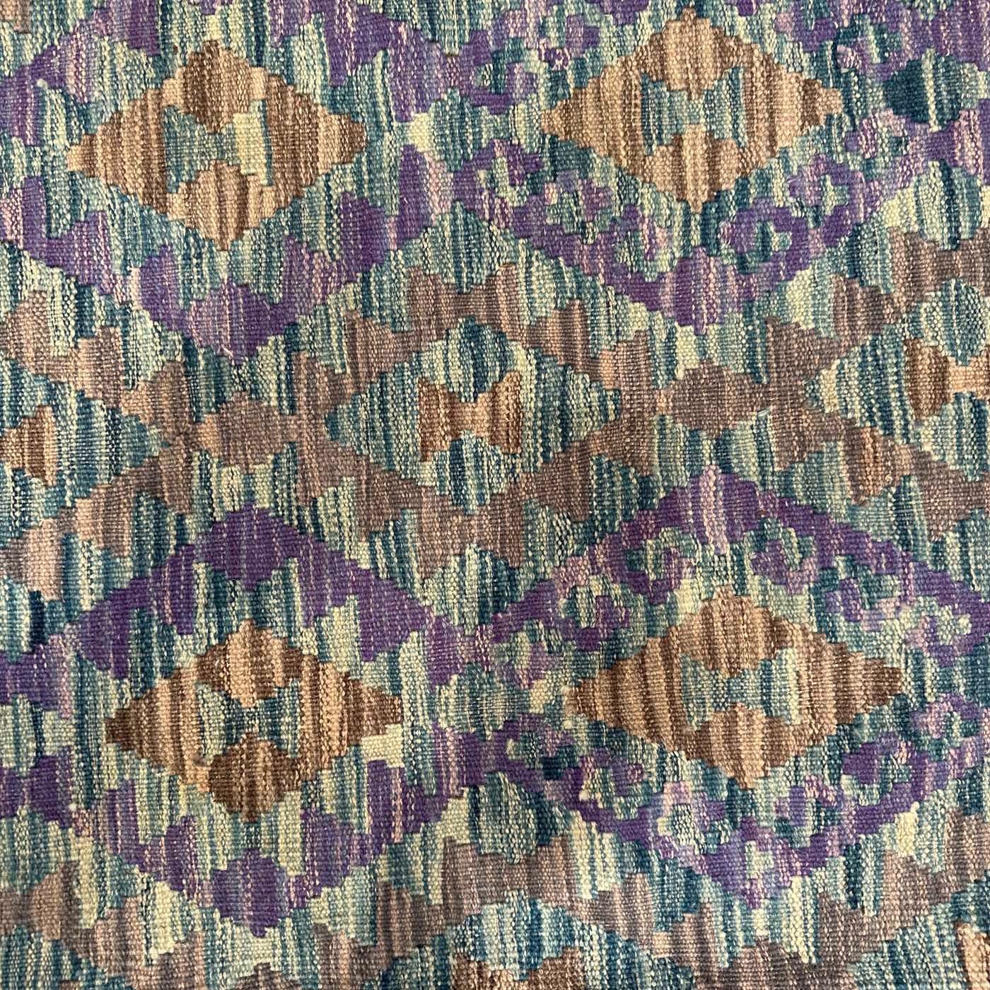El Dokuma Kare Anadolu Desenli Yün Kilim (200x200 cm) - Görsel 3