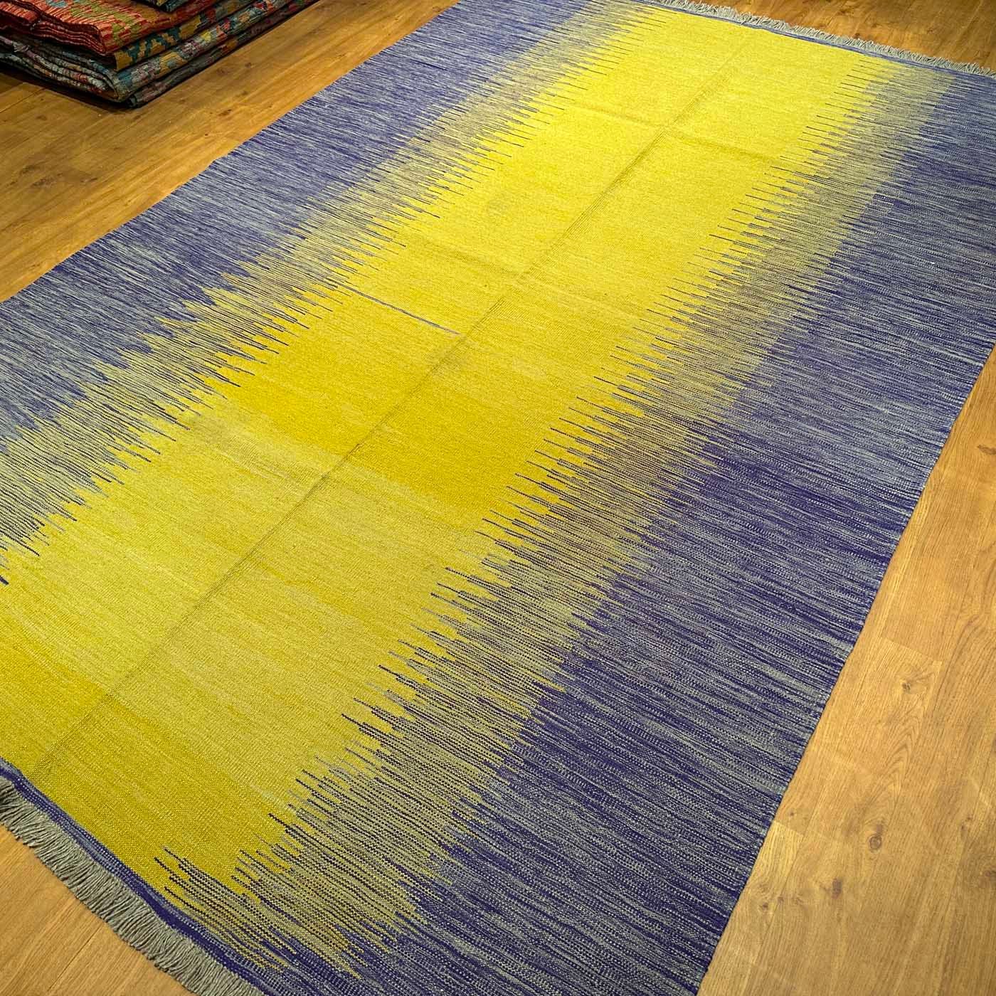 El Dokuma Modern Yün Kilim (200x300 cm) - Görsel 6