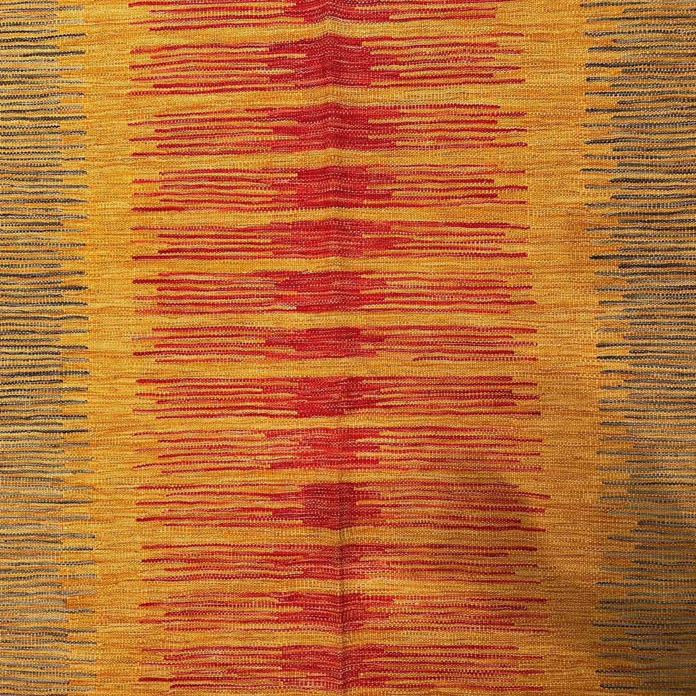 El Dokuma Renkli Modern Yün Kilim (195x300 cm) - Görsel 2