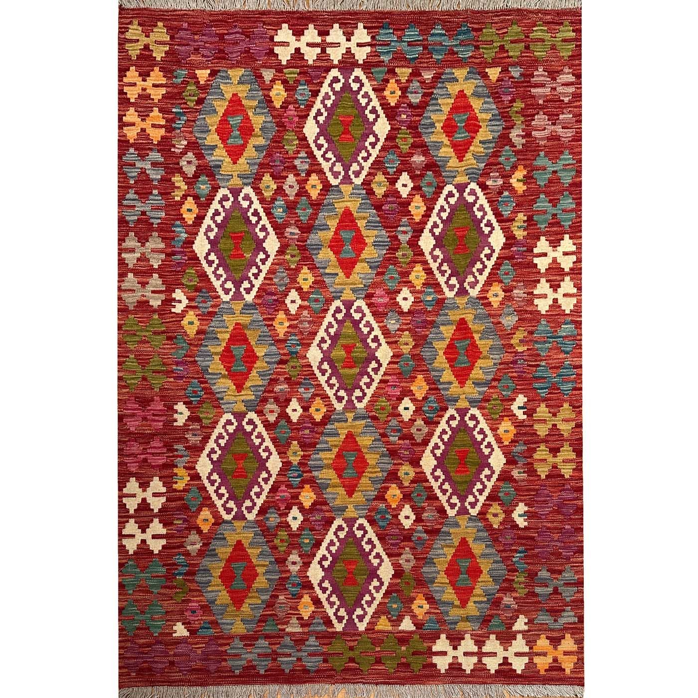 El Dokuma Anadolu Desenli Yün Kilim (130x180 cm)