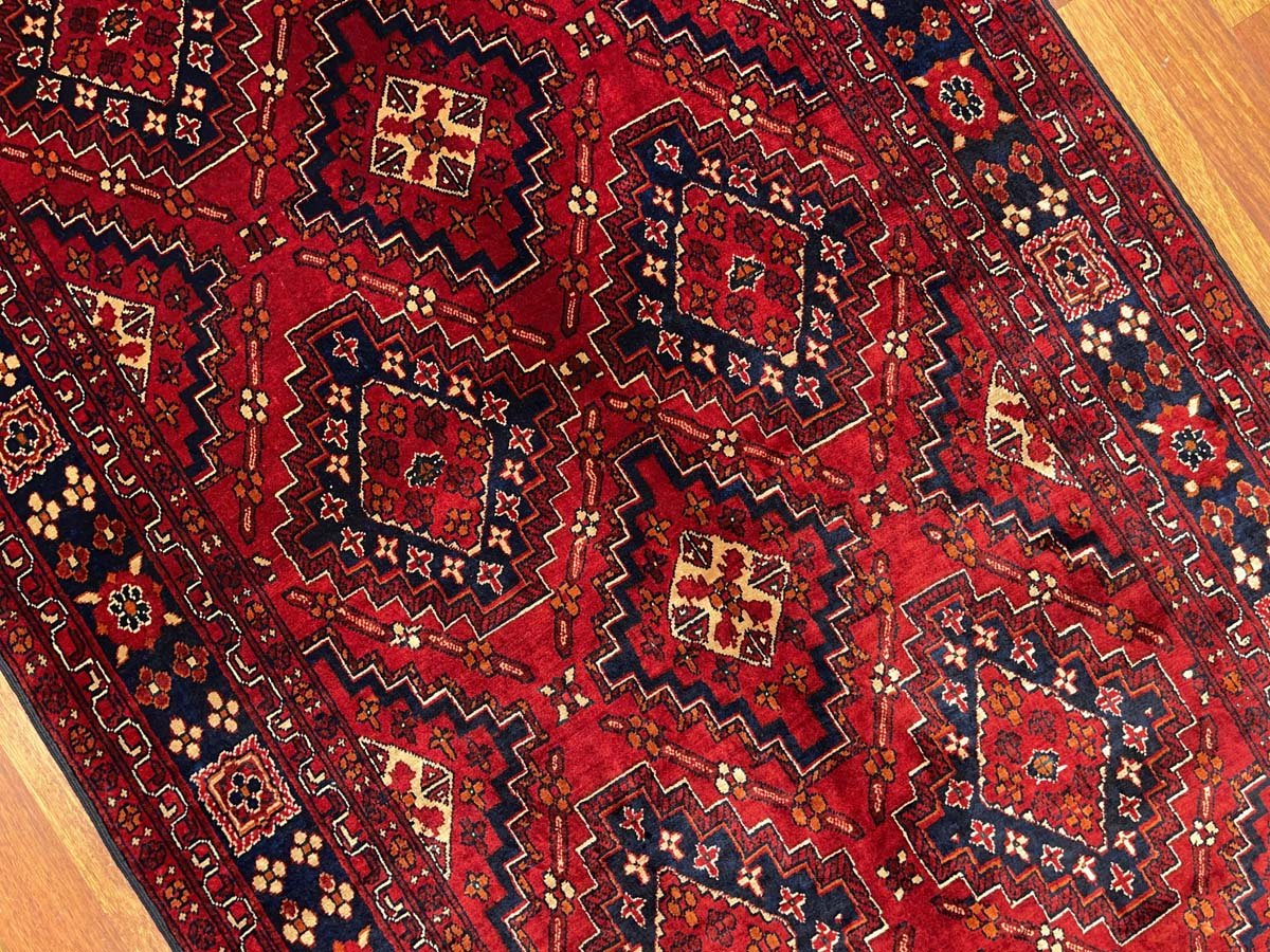 El Dokuma Afgan Bilicik İnce Dokulu Yün Halı (115x200 cm) - Görsel 2