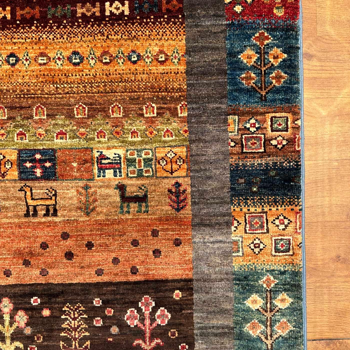 El Dokuma Afgan Kabile Yün Yolluk Halı (85x245 cm) - Görsel 10