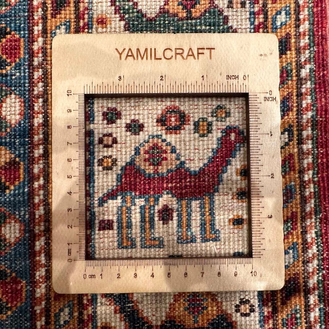 El Dokuma Figürlü Afgan Kabile Yün Yolluk Halı (80x300 cm) - Görsel 7