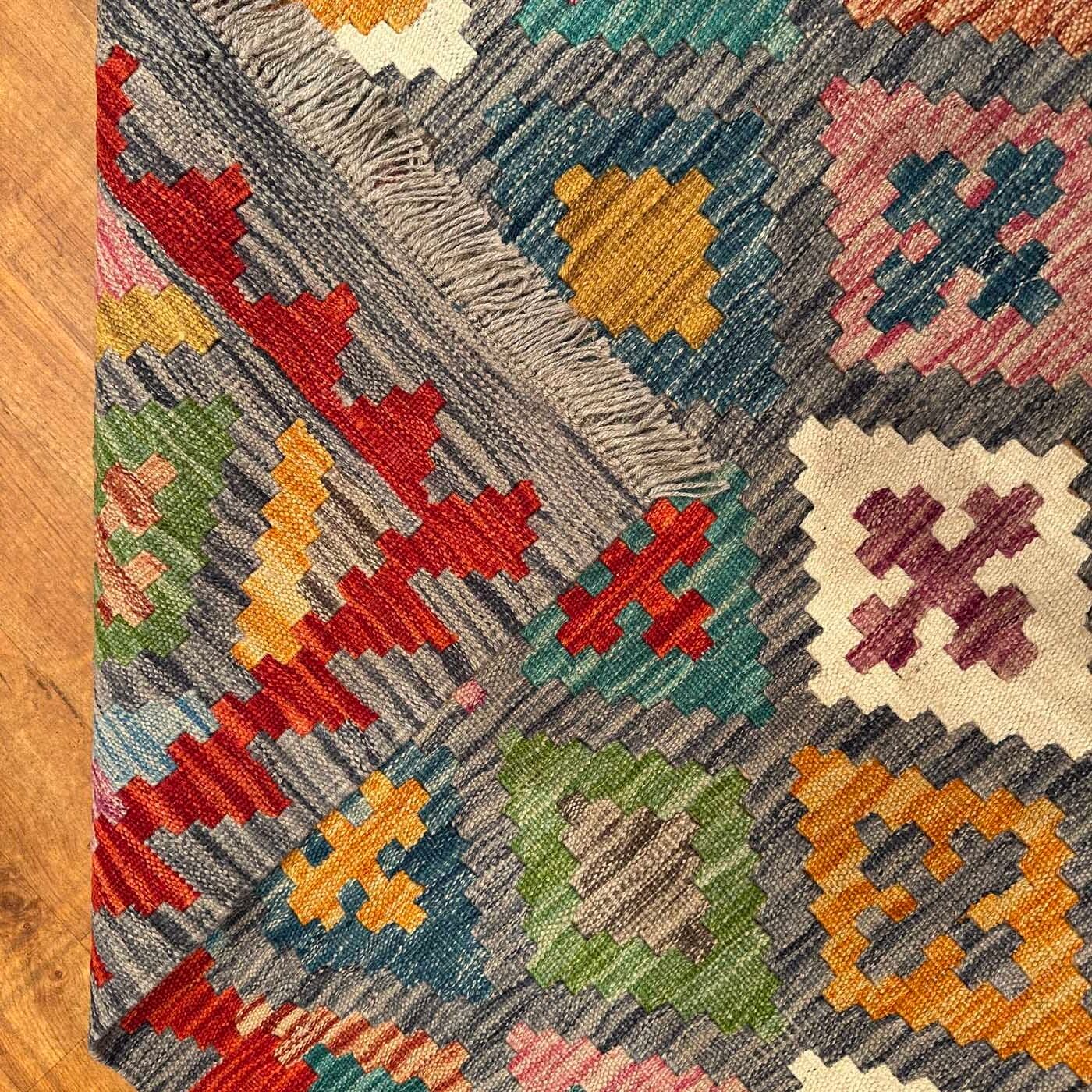 El Dokuma Anadolu Desenli Yün Kilim (170x235 cm) - Görsel 5