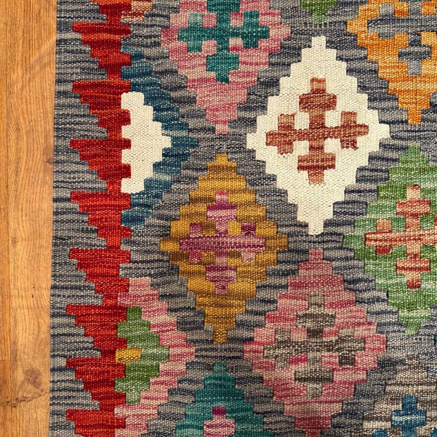 El Dokuma Anadolu Desenli Yün Kilim (170x235 cm) - Görsel 8