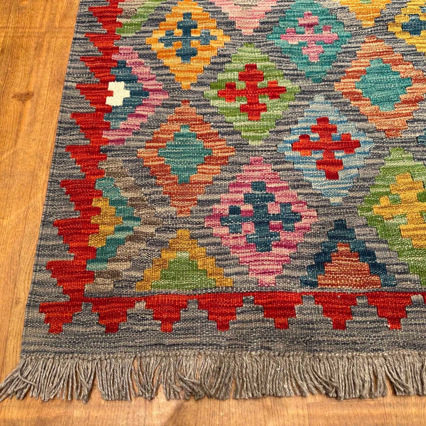 El Dokuma Anadolu Desenli Yün Kilim (170x235 cm) - Görsel 3