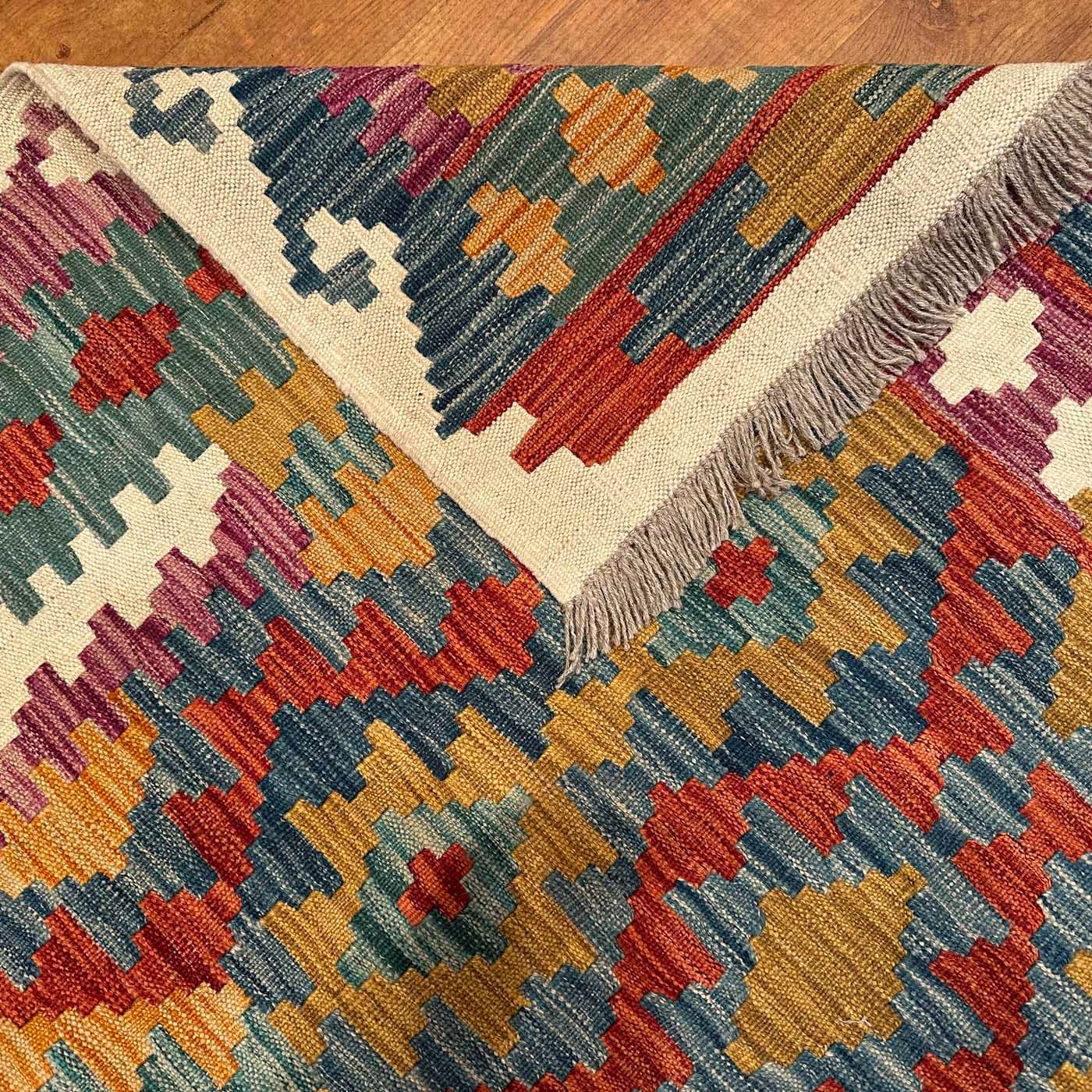 El Dokuma Anadolu Desenli Yün Kilim (175x235 cm) - Görsel 5