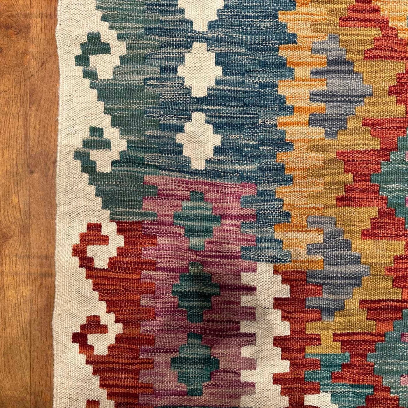 El Dokuma Anadolu Desenli Yün Kilim (175x235 cm) - Görsel 8