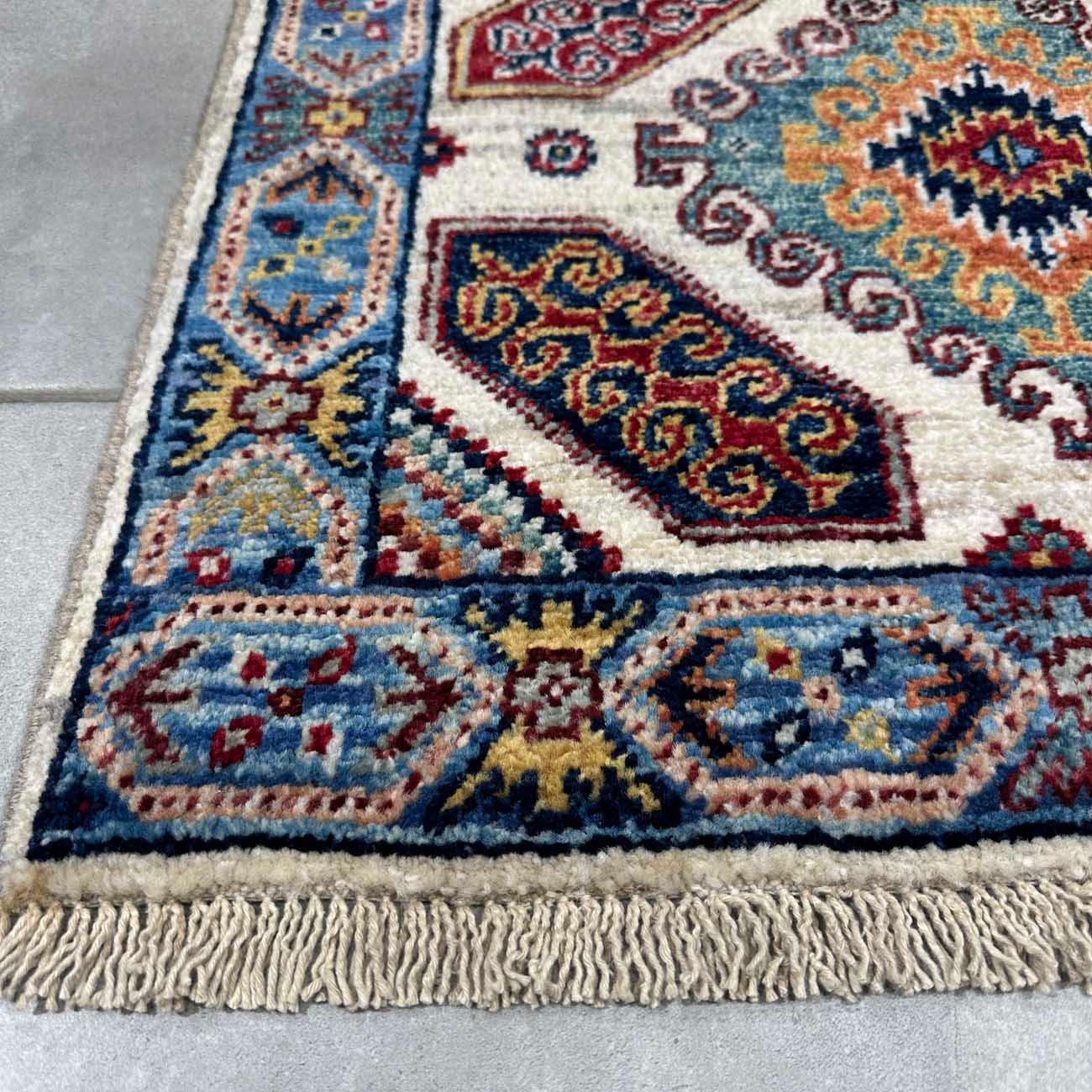 El Dokuma Kaşkai İran Yün Yolluk Halı (60x90 cm) - Görsel 7