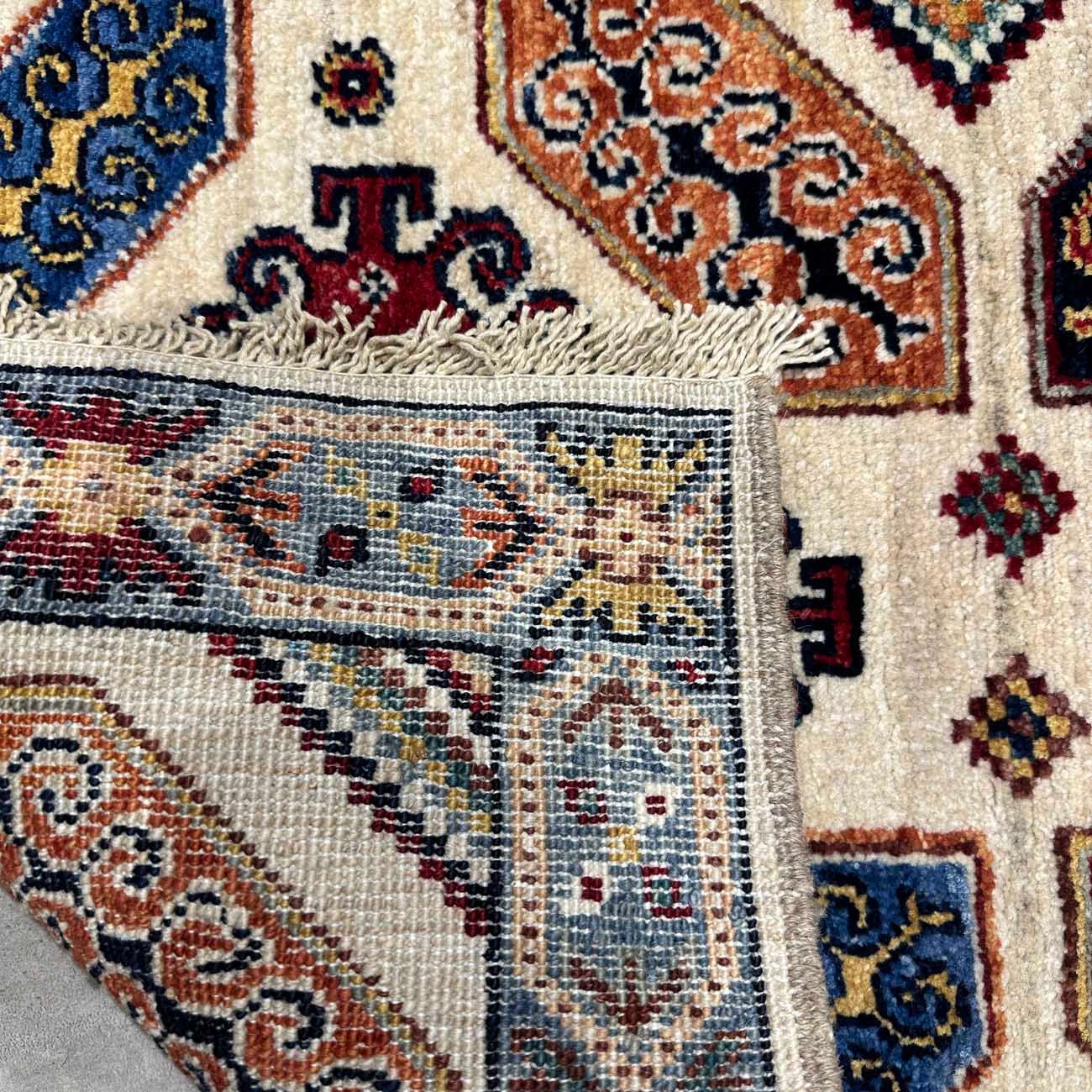 El Dokuma Kaşkai İran Yün Yolluk Halı (60x90 cm) - Görsel 4