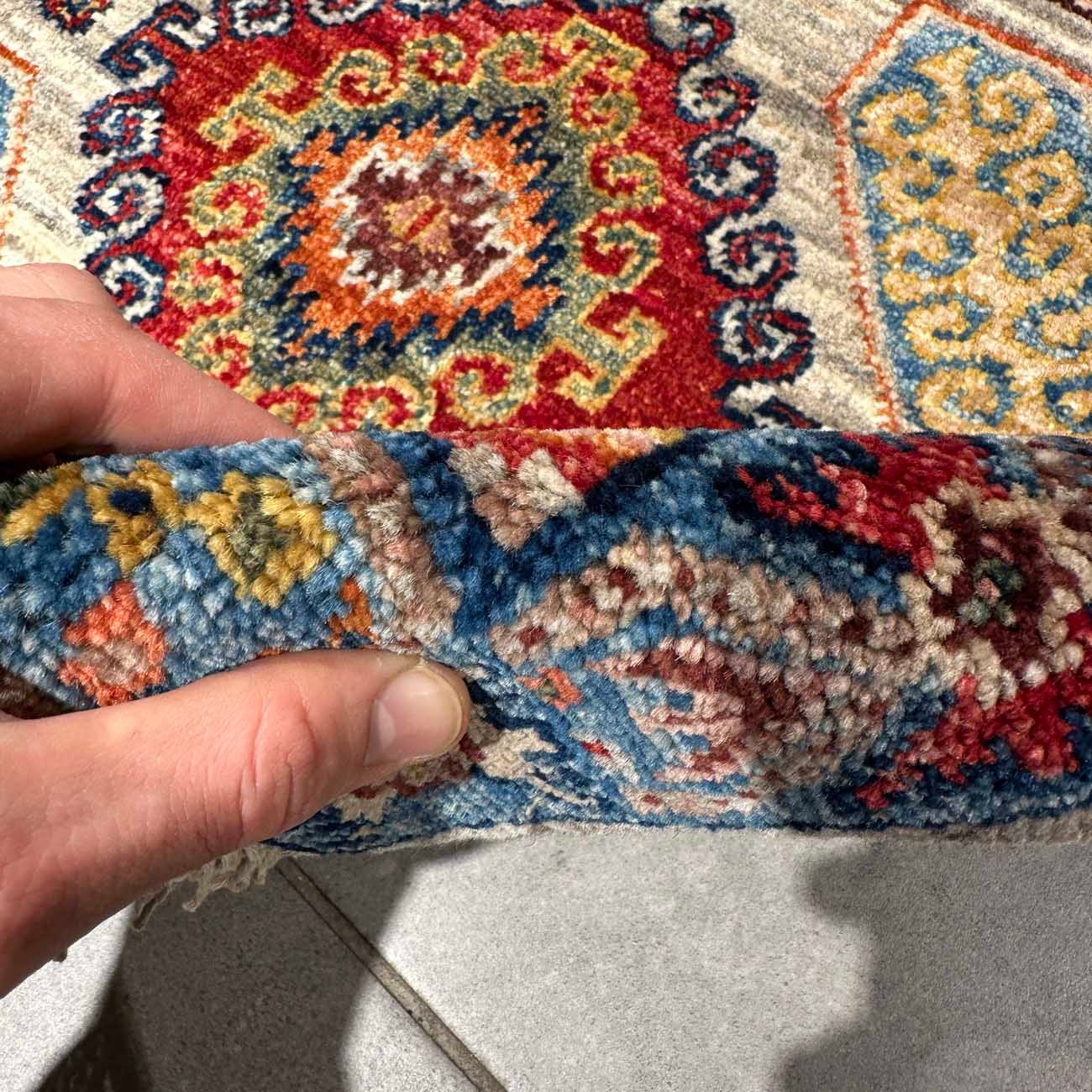 El Dokuma Kaşkai İran Yün Yolluk Halı (60x90 cm) - Görsel 3