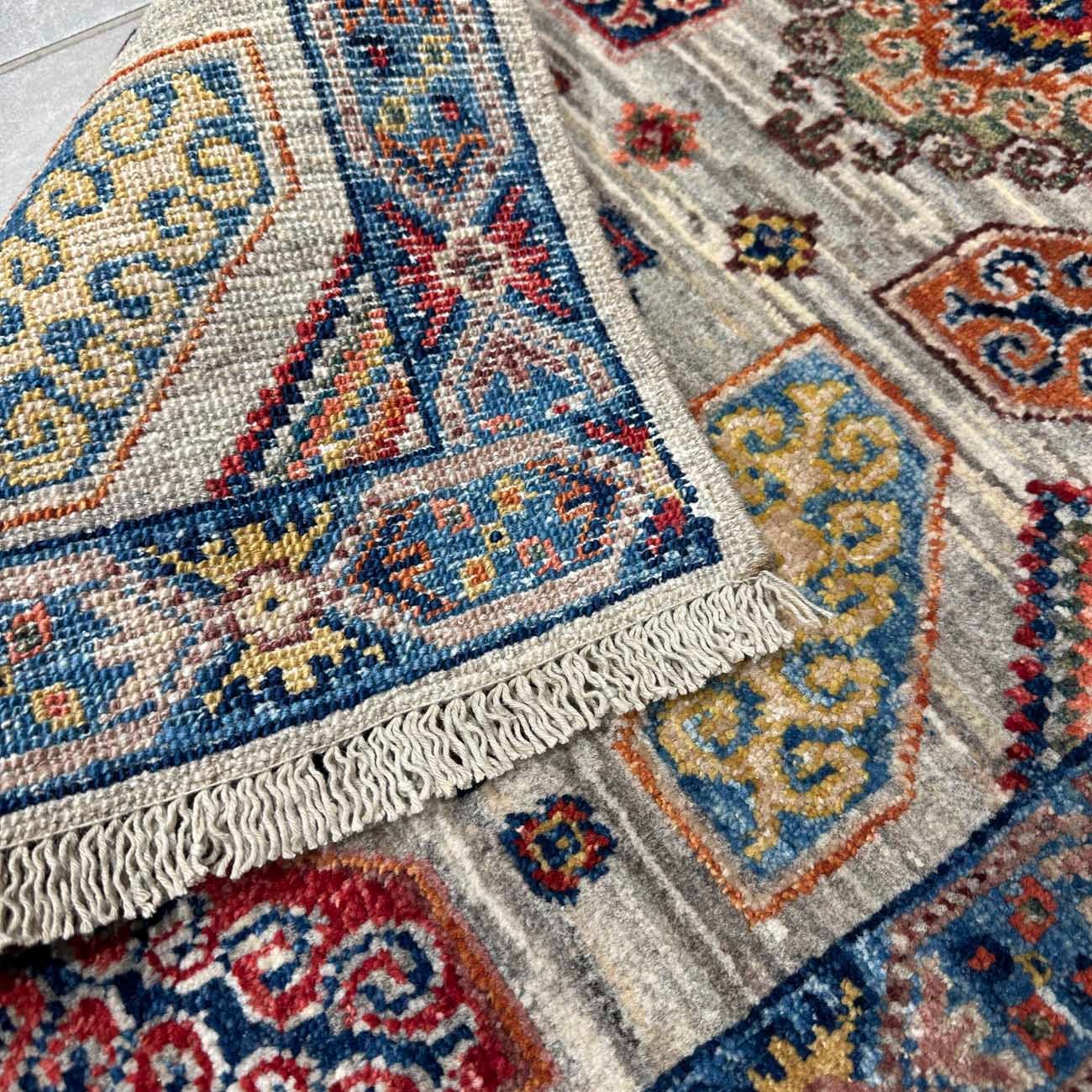 El Dokuma Kaşkai İran Yün Yolluk Halı (60x90 cm) - Görsel 4