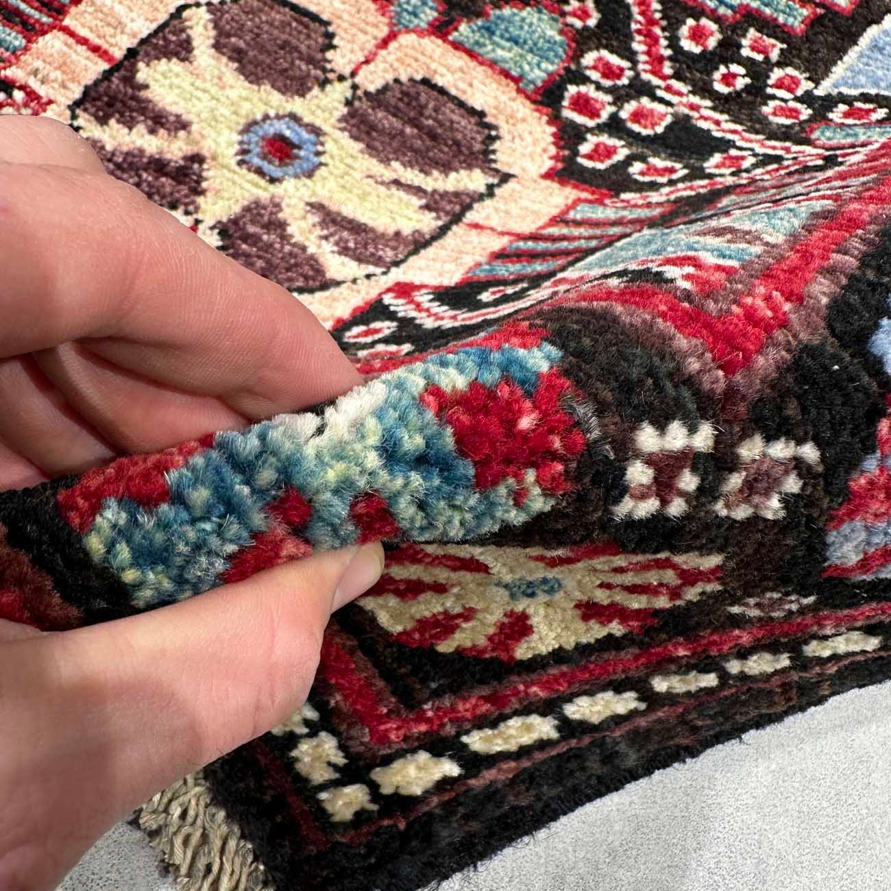 El Dokuma Afgan Kabile Yün Mini Halı (65x85 cm) - Görsel 3