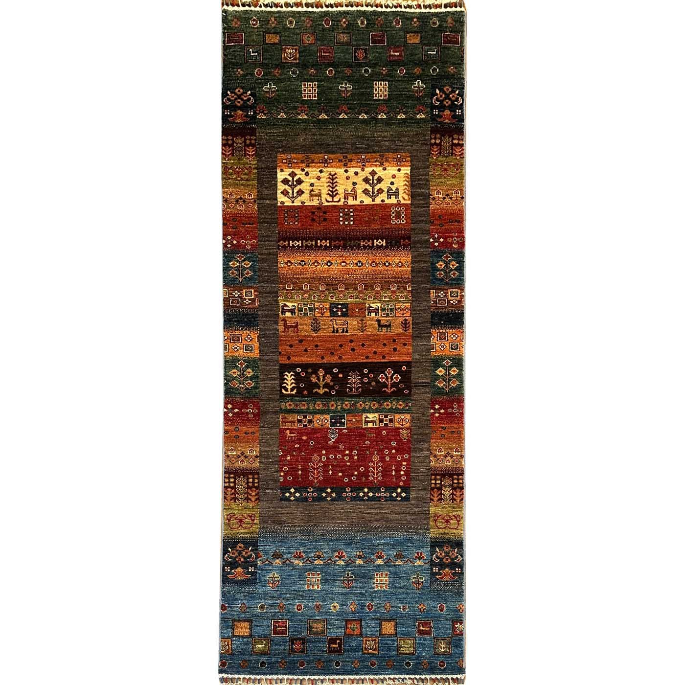 El Dokuma Afgan Kabile Yün Yolluk Halı (85x245 cm)