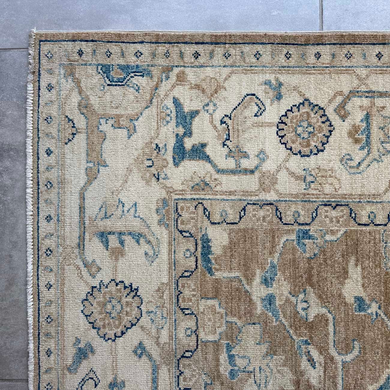El Dokuma Açık Kahverengi Uşak Yün Halı (190x280 cm) - Görsel 7