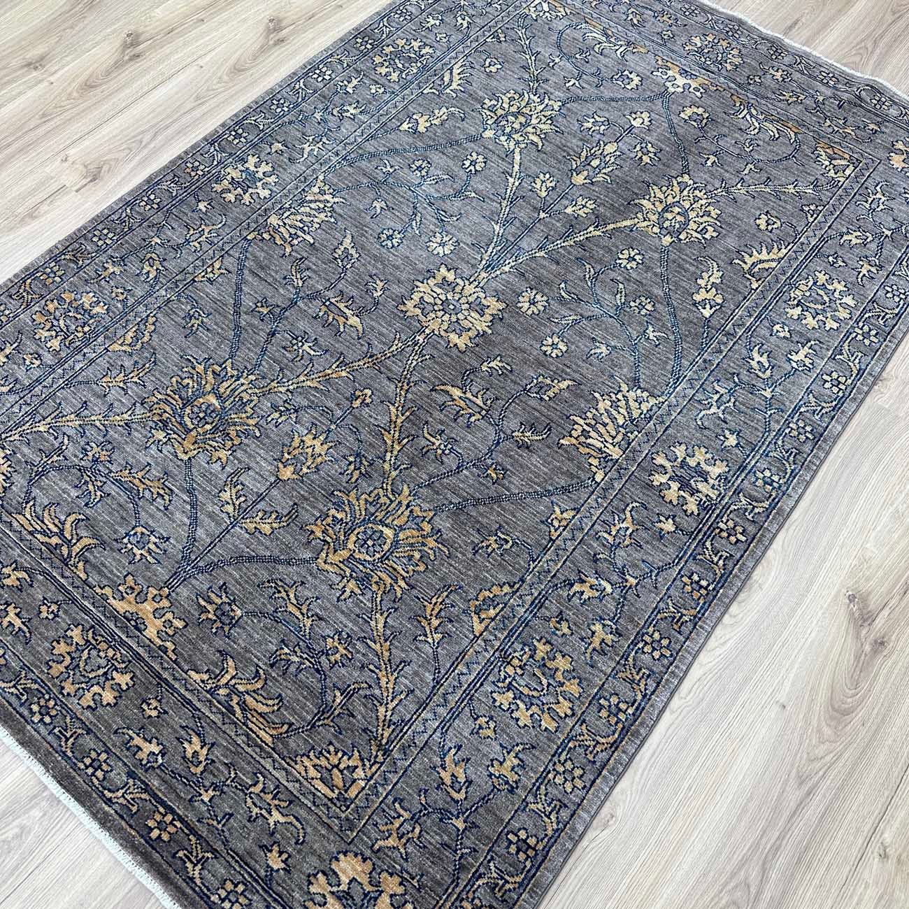 El Dokuma Gri Modern Sultani Yün Halı (130x200 cm) - Görsel 7