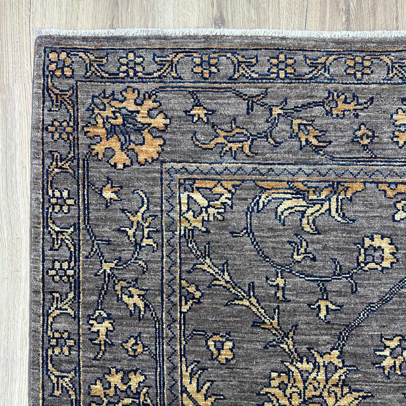 El Dokuma Gri Modern Sultani Yün Halı (130x200 cm) - Görsel 4