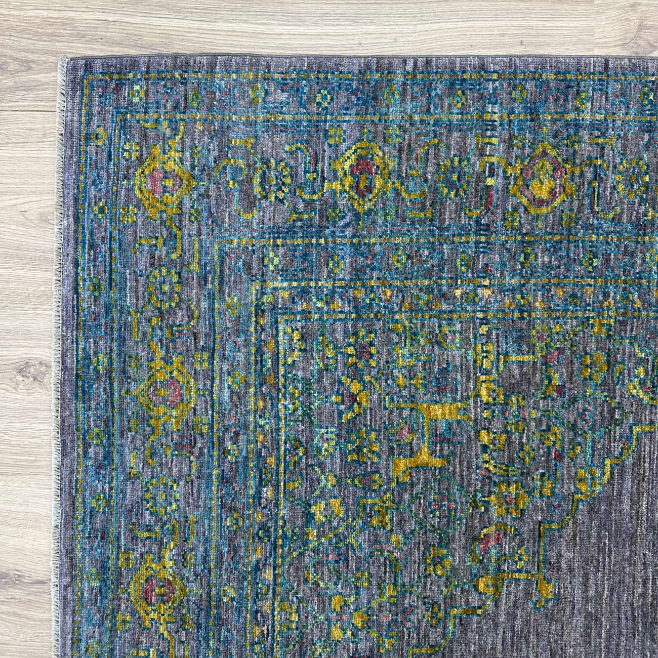 El Dokuma Modern Madalyon Sultani Yün Halı (175x230 cm) - Görsel 8