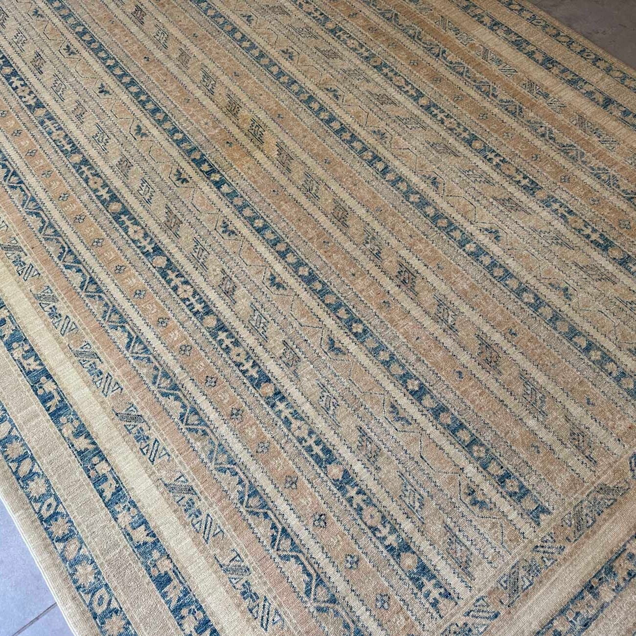 El Dokuma Şal Uşak Yün Halı (200x295 cm) - Görsel 7