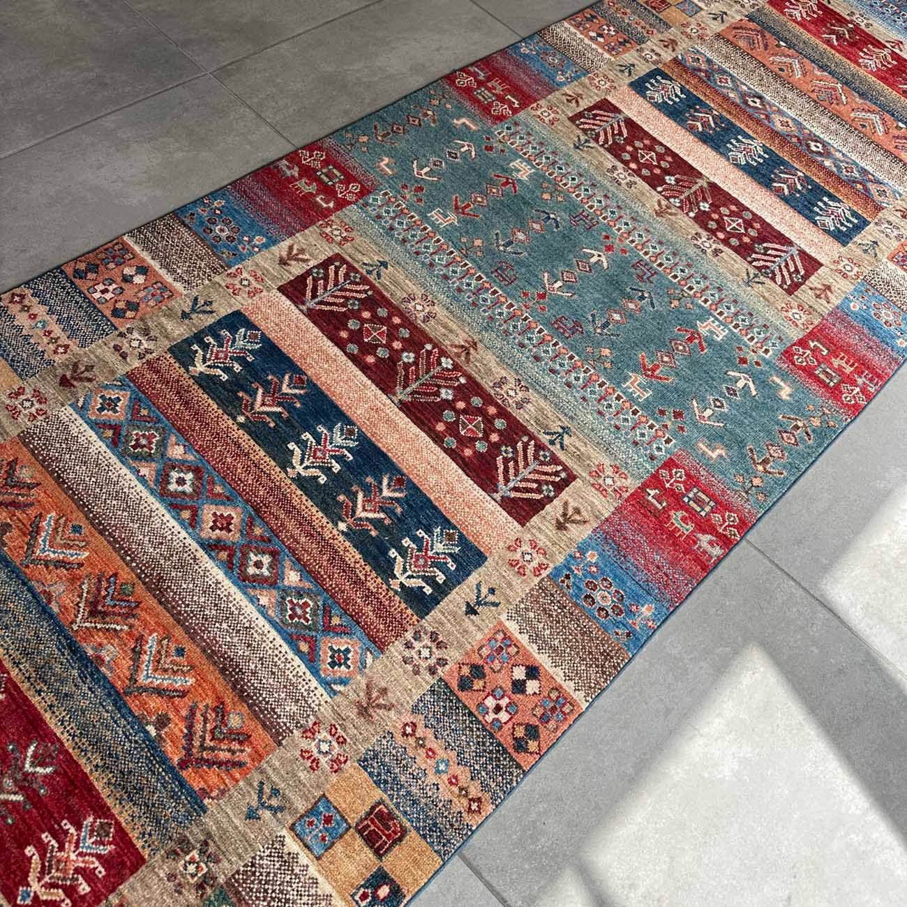 El Dokuma Bohem Kabile Yün Yolluk Halı (100x300 cm) - Görsel 8