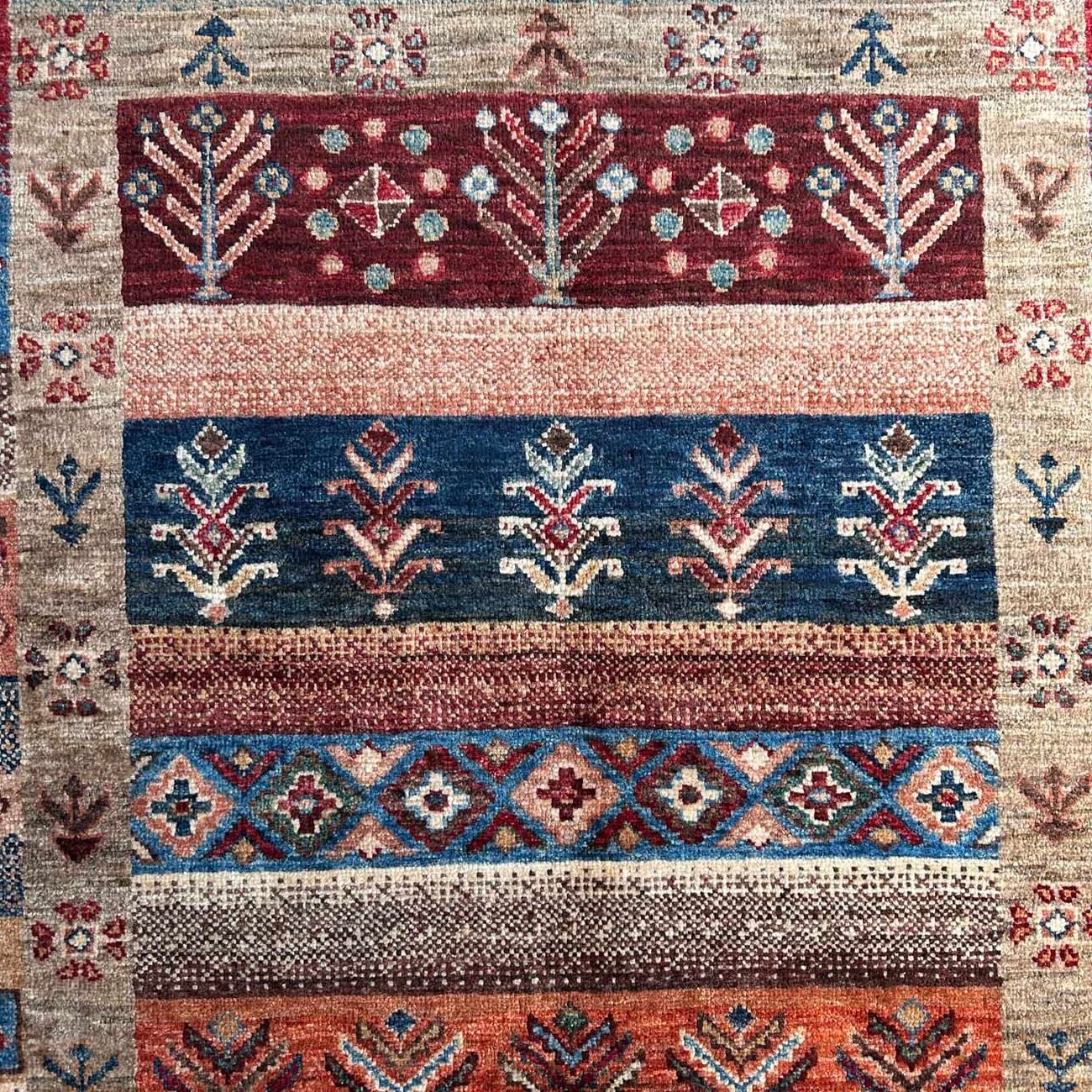 El Dokuma Bohem Kabile Yün Yolluk Halı (100x300 cm) - Görsel 3