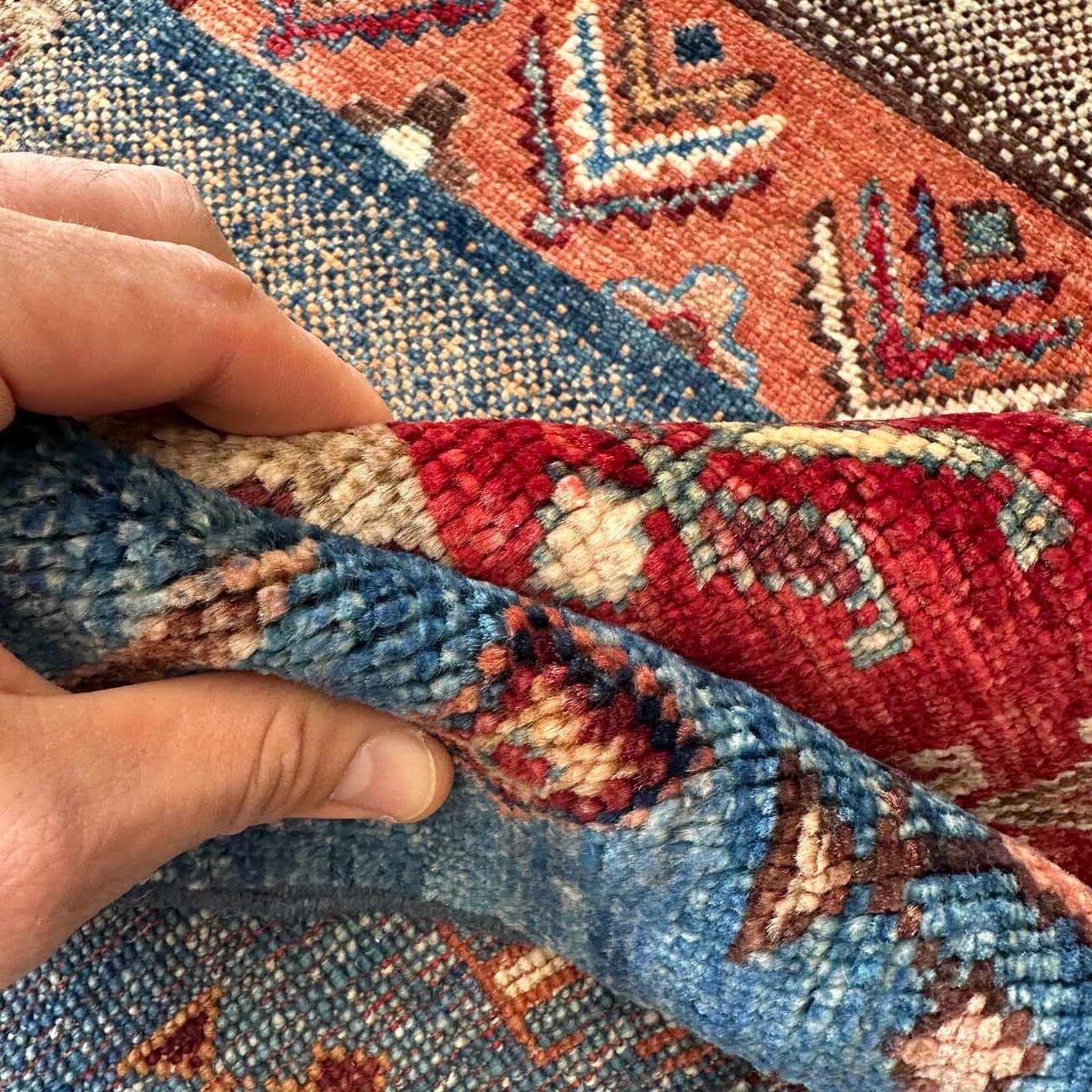 El Dokuma Bohem Kabile Yün Yolluk Halı (100x300 cm) - Görsel 5