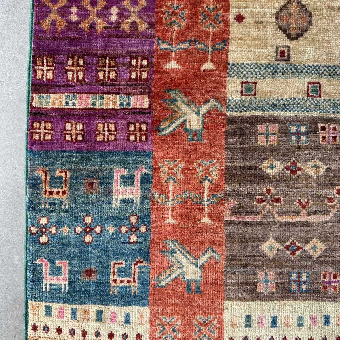El Dokuma Bohem Kabile Yün Halı (120x175 cm) - Görsel 2