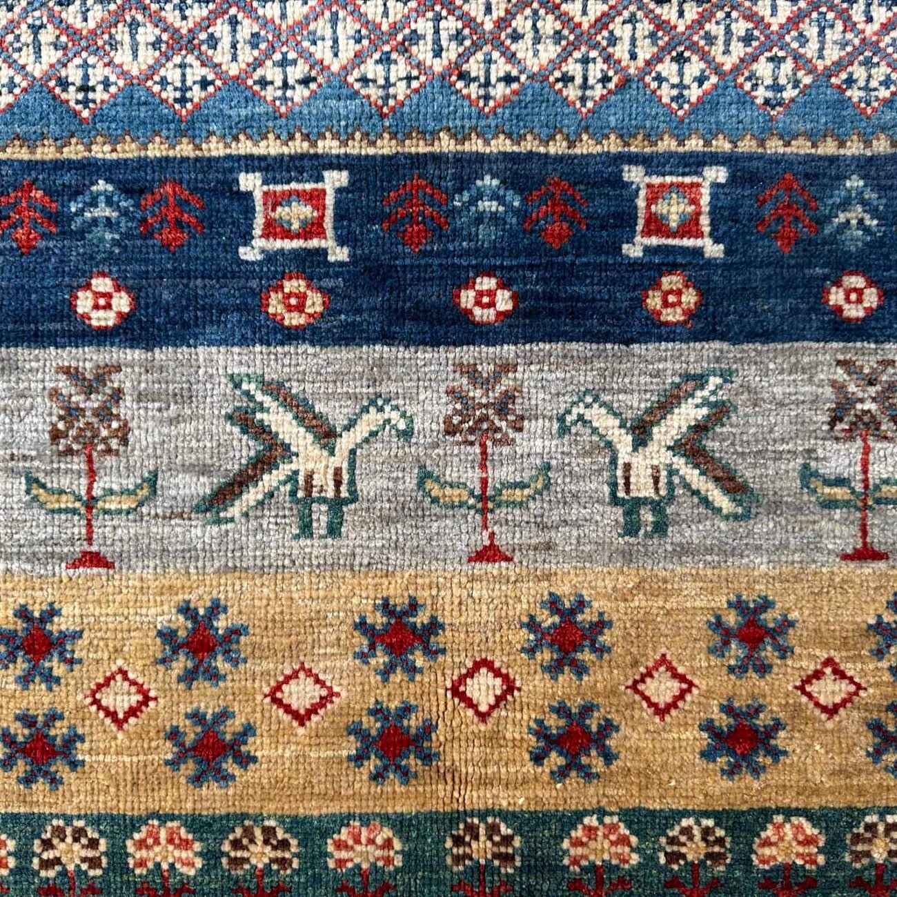 El Dokuma Türkmen Kabile Yün Halı (170x240 cm) - Görsel 2