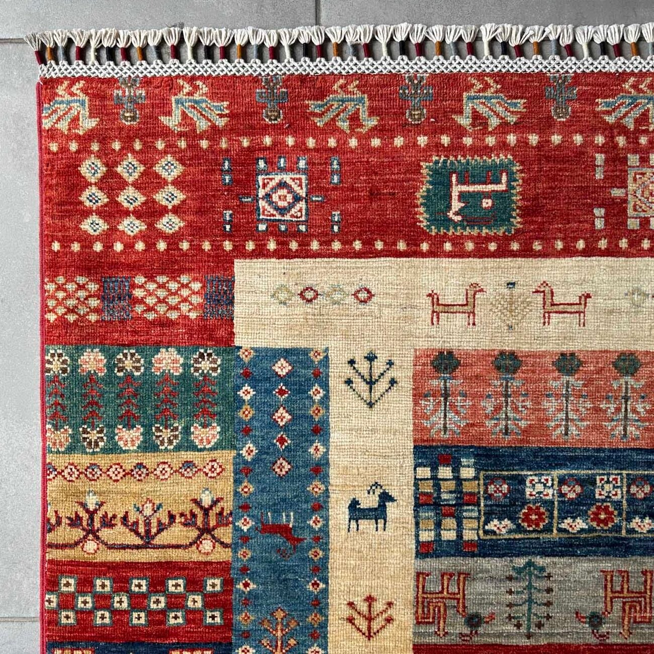 El Dokuma Türkmen Kabile Yün Halı (170x240 cm) - Görsel 4