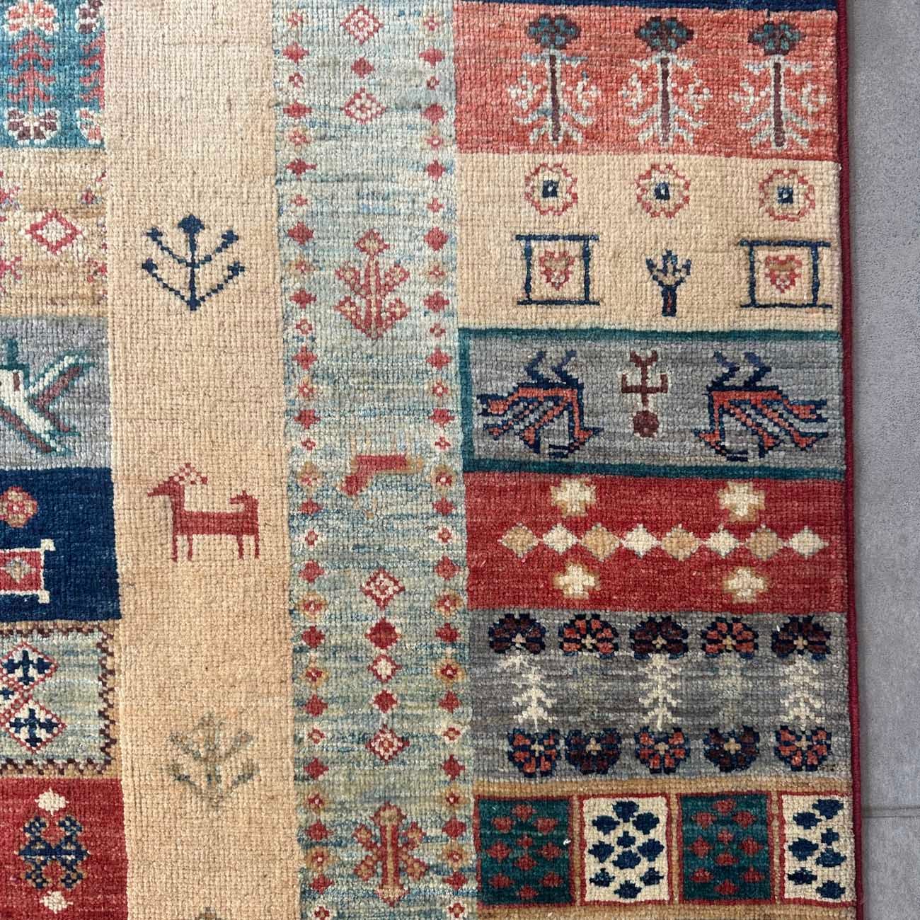 El Dokuma Bohem Kabile Yün Halı (170x230 cm) - Görsel 3
